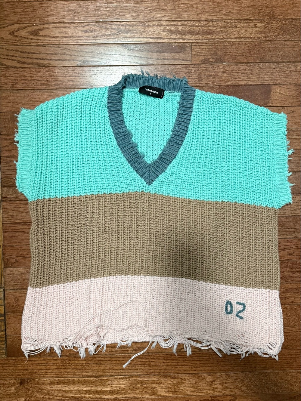 DSquared2 90’s Inspired Striped Vest - Medium
